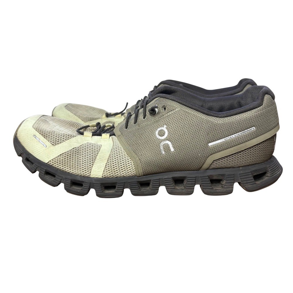 On Cloud Mens Running Shoes Olive Tan Low Top Sneakers 59.98018 Size 9.5